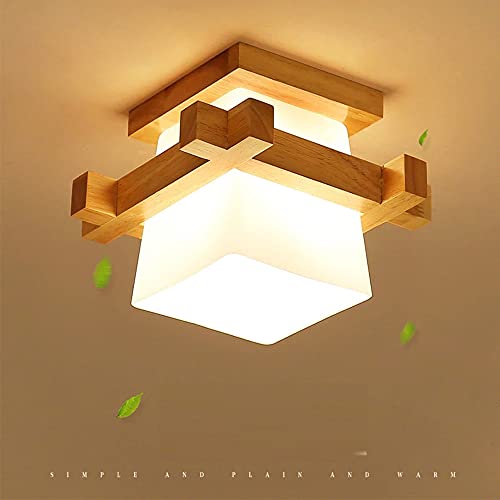Artpad enkel Japan Tatami E27 trälampa ljus hall veranda balkong taklampa armaturer glas modern taklampa